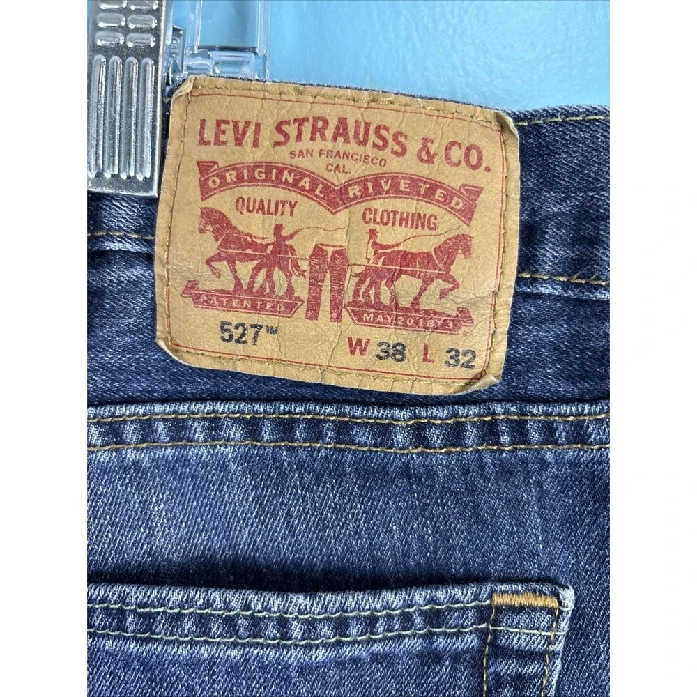 Levi's 527 Jeans 38x32 Cowboy Wide Leg Whiskers USA